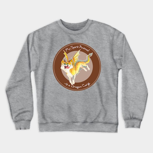 Dragon Corgi Spirit Animal Crewneck Sweatshirt by charamath